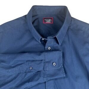 UNTUCKit Castello-WF Navy Blue Wrinkle Free Button Down Shirt Mens XX-Large Tall